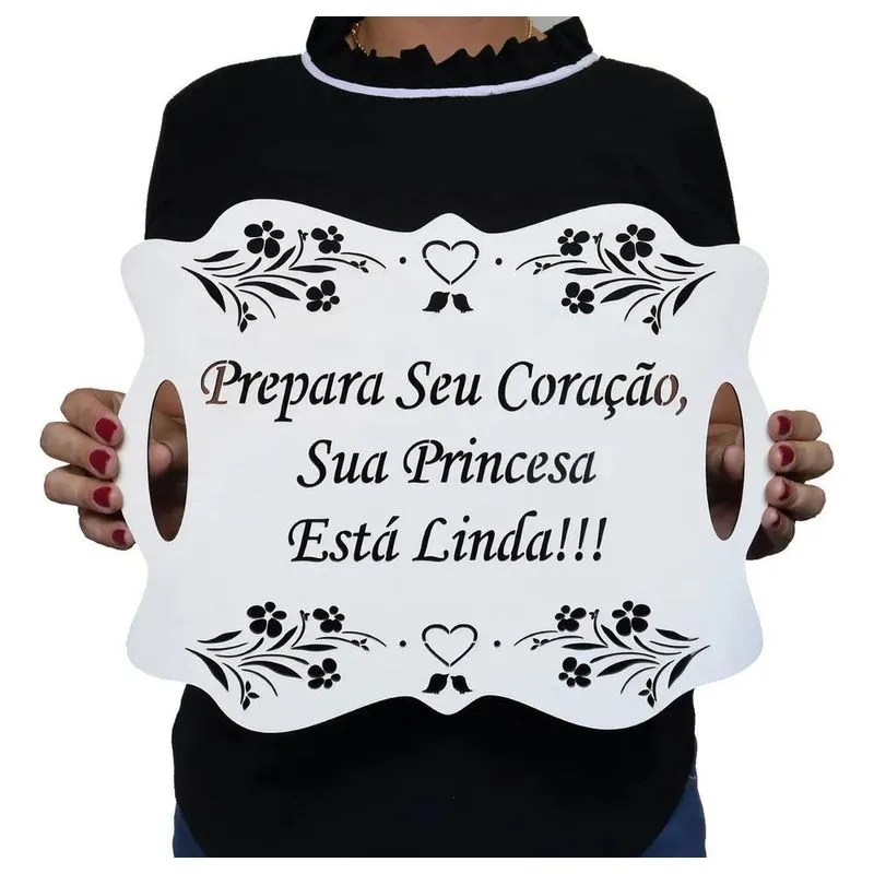 5x Placa Casamento Entrada De Igreja Noiva Prepare Seu Coraç