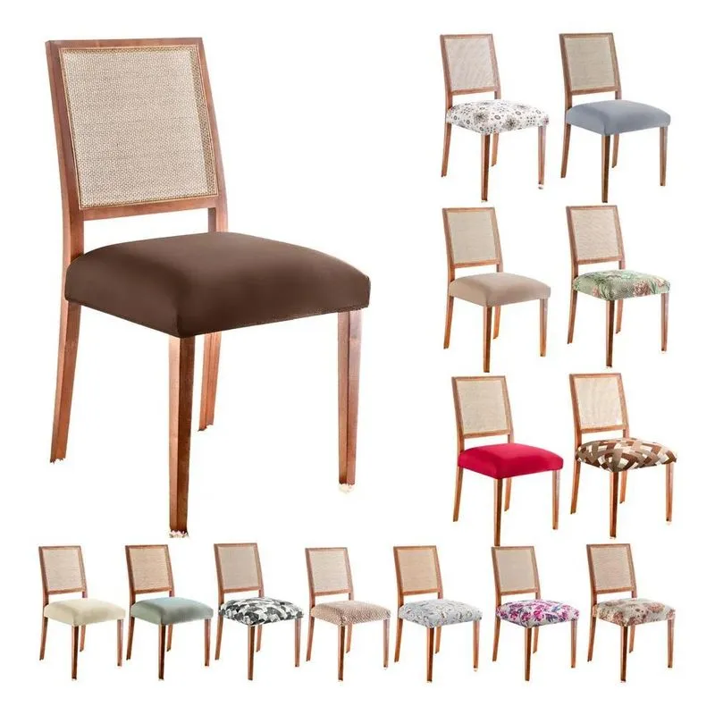 Kit 4 Capas Para Assento De Cadeira Sala Jantar Ma Marrom Li