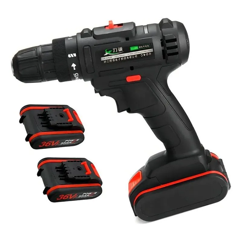 3x Furadeira Parafusadeira 1550rpm Portatil Bateria Potente