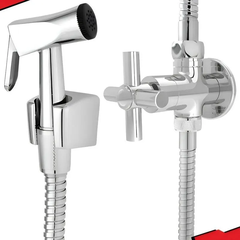 Ducha Higiênica Com Registro Duas Saídas Derivação Desviador