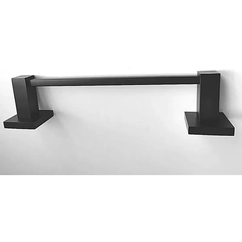 Porta Toalha De Rosto Preto Black Fosco 30cm Suporte Pequeno