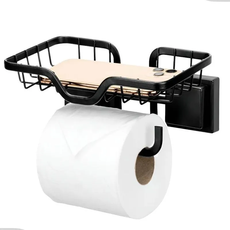 Porta Papel Higiênico Parede Lavabo Banheiro Suporte Celular
