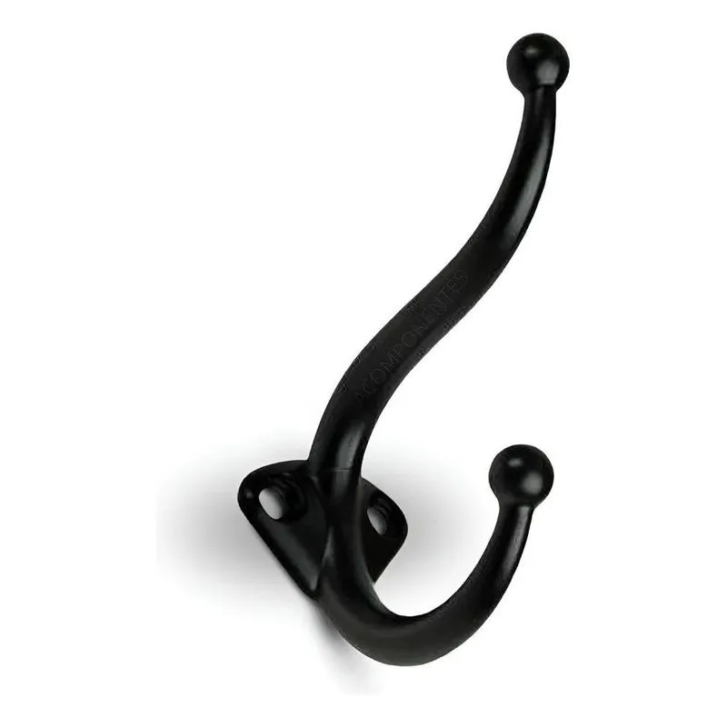 10 Und - Gancho Cabide De Parede Grande Duplo Vertical C Pre