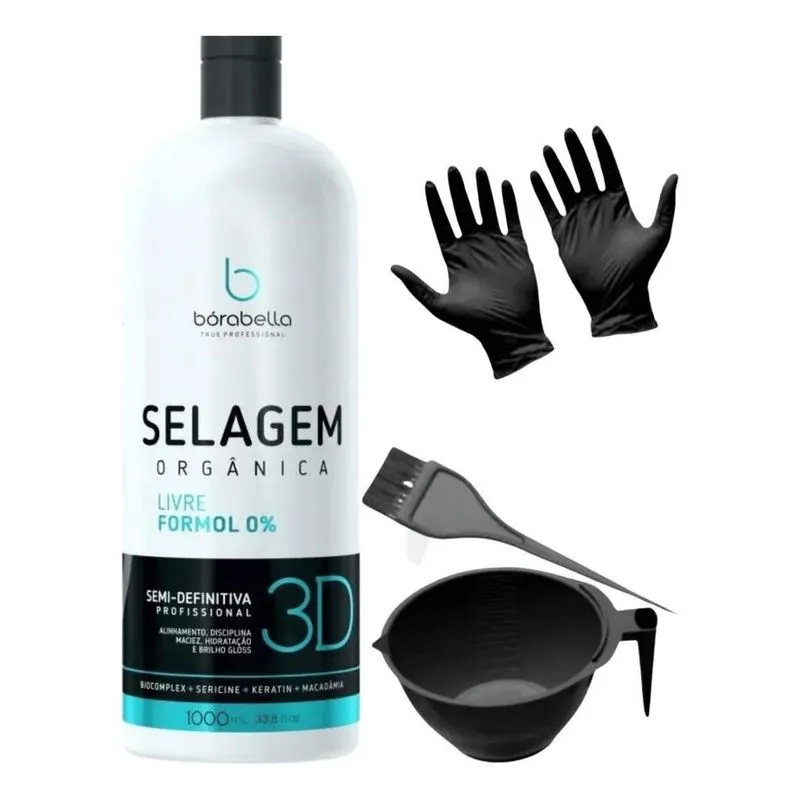 2x Selagem Térmica Organic Borabella 1l, Cumbuca, Pincel E L