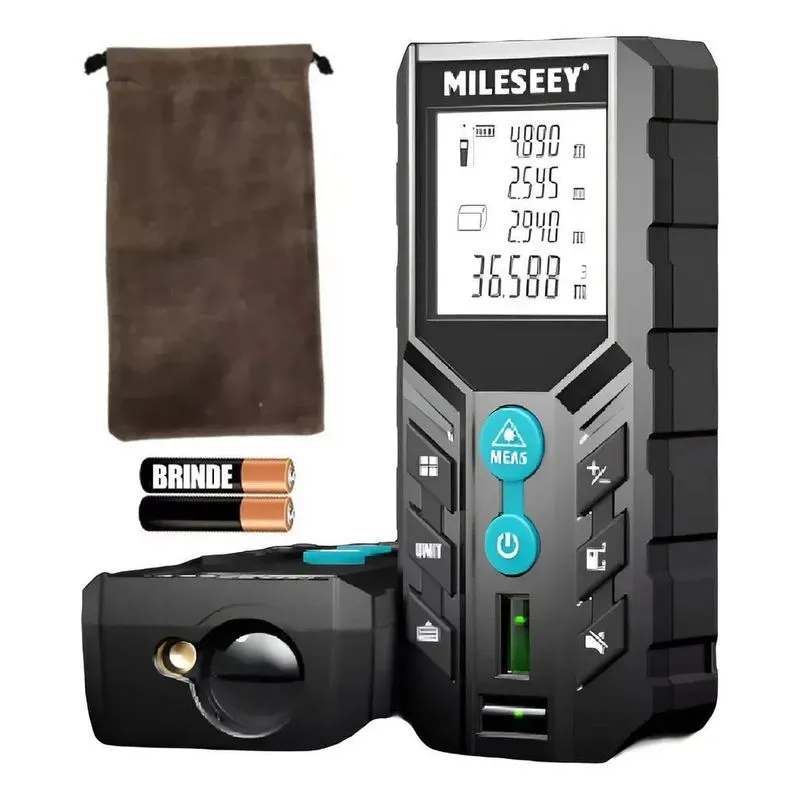 5x Trena Laser Mileseey D2 60m Preto Cálculo Área E Volume