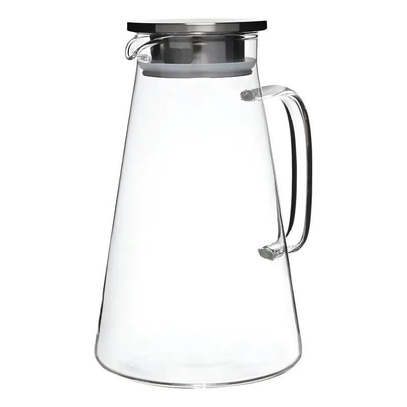 Jarra De Vidro Borossilicato Com Tampa De Inox 1,8 Litros