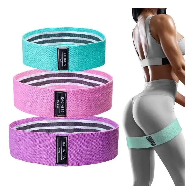 2x Kit 3 Faixas Mini Band Super Elástica Para Treino Exercíc