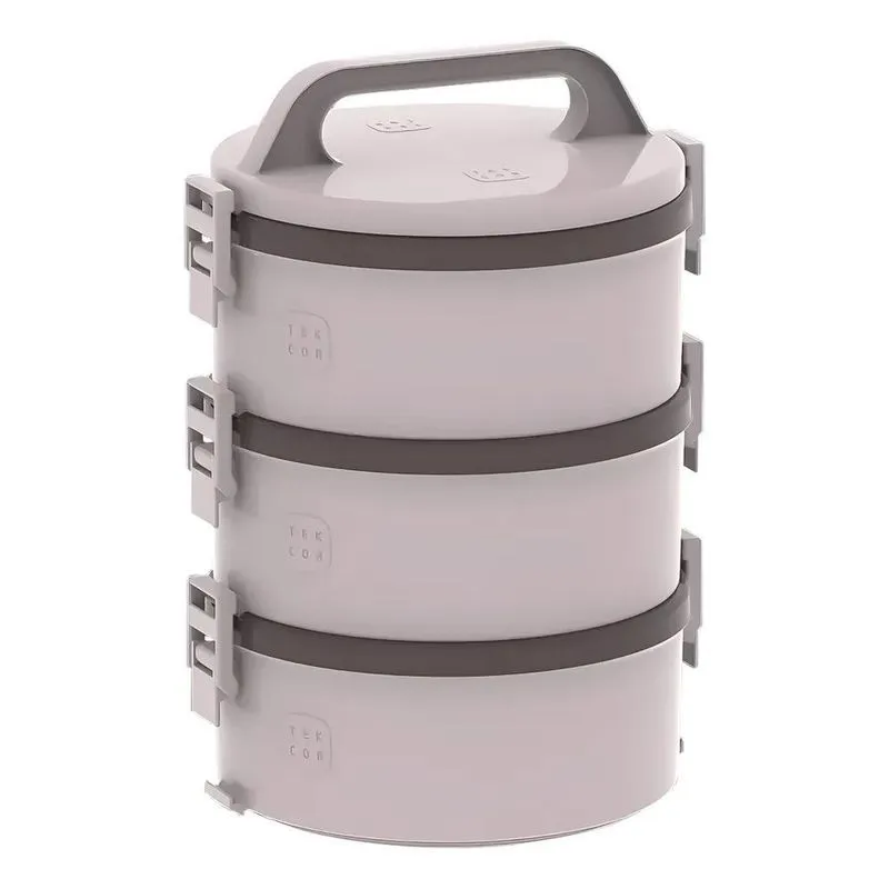 Kit Marmita Termica Bege 1 Simples 1 Dupla 1 Tripla Soprano
