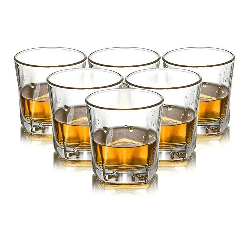 Jogo 6 Copos De Vidro Whisky Penta Diamonds 300ml