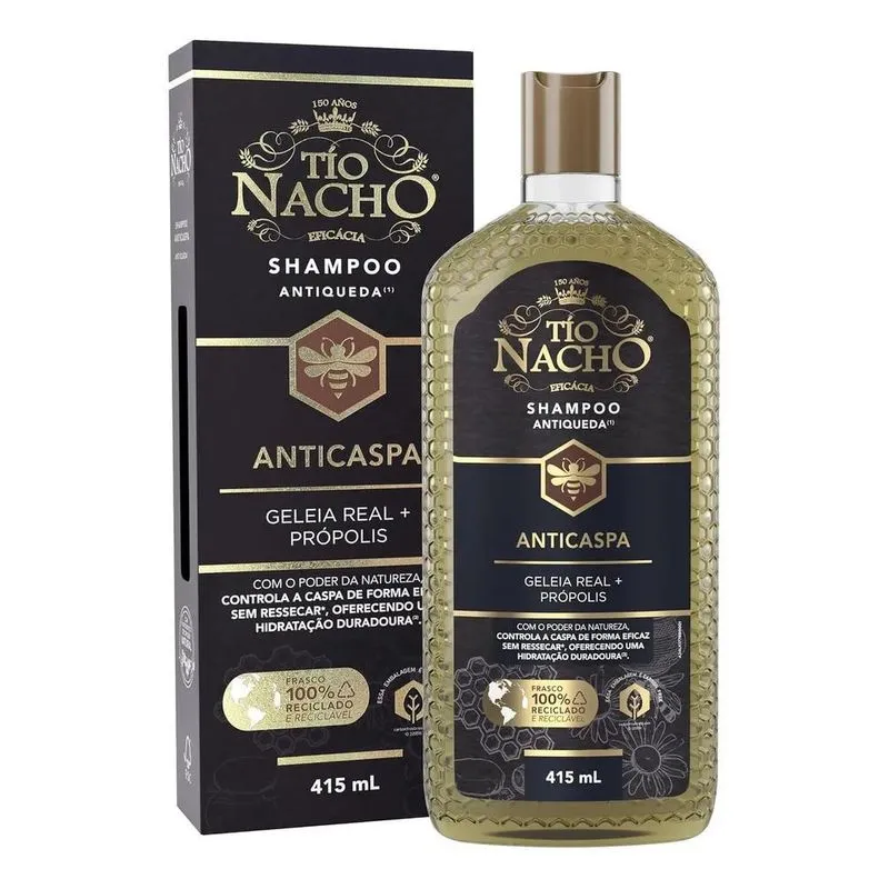 5x Shampoo Anticaspa Antiqueda Tio Nacho 415ml