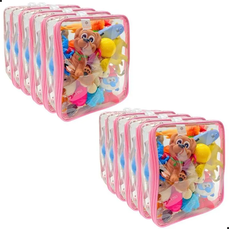 Kit 10 Organizador Brinquedos Zíper Empilhável Bloco Mon Ros