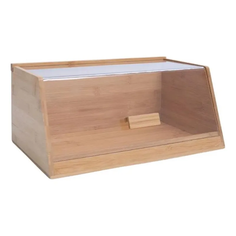 Porta Pão De Bambu Com Tampa De Acrílico 35cm Oikos - Natura