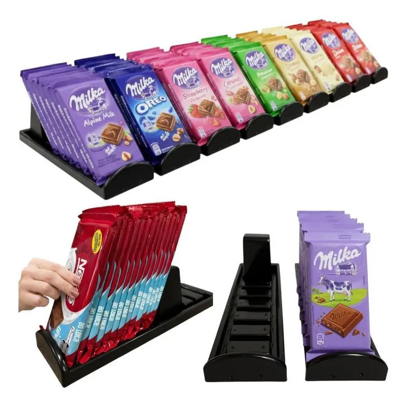 Kit 10 Expositor Suporte Barra Chocolate Doce Display 28cm