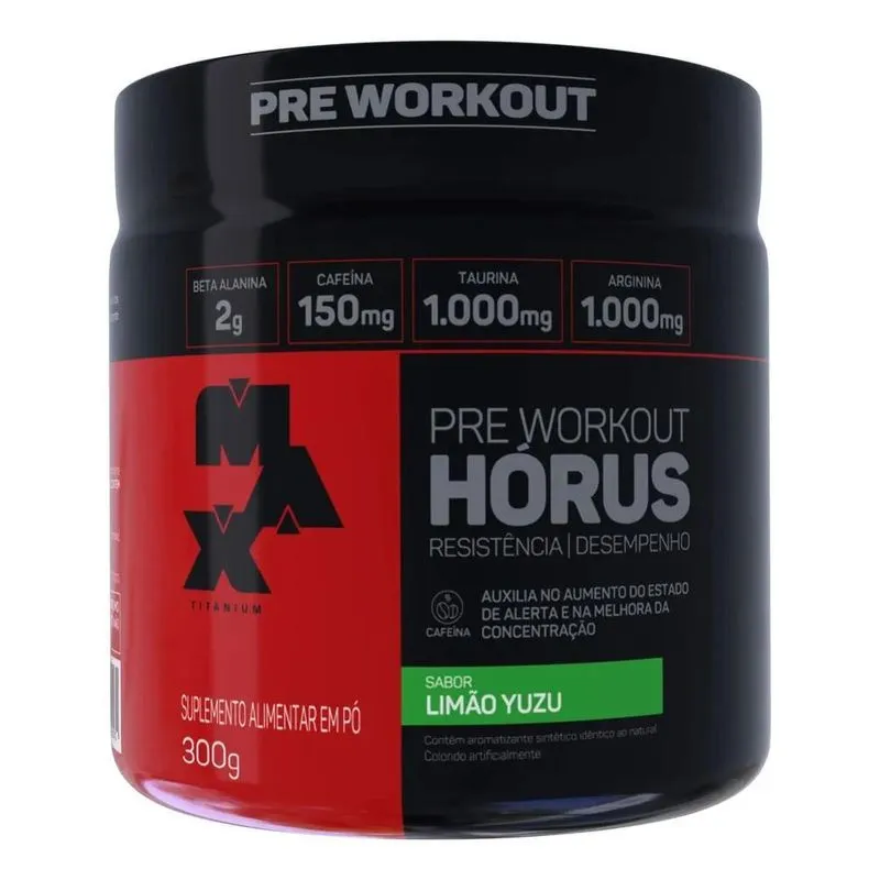 Suplemento Em Pó Max Titanium Horus Sabor Limão Yuzu Em Pote