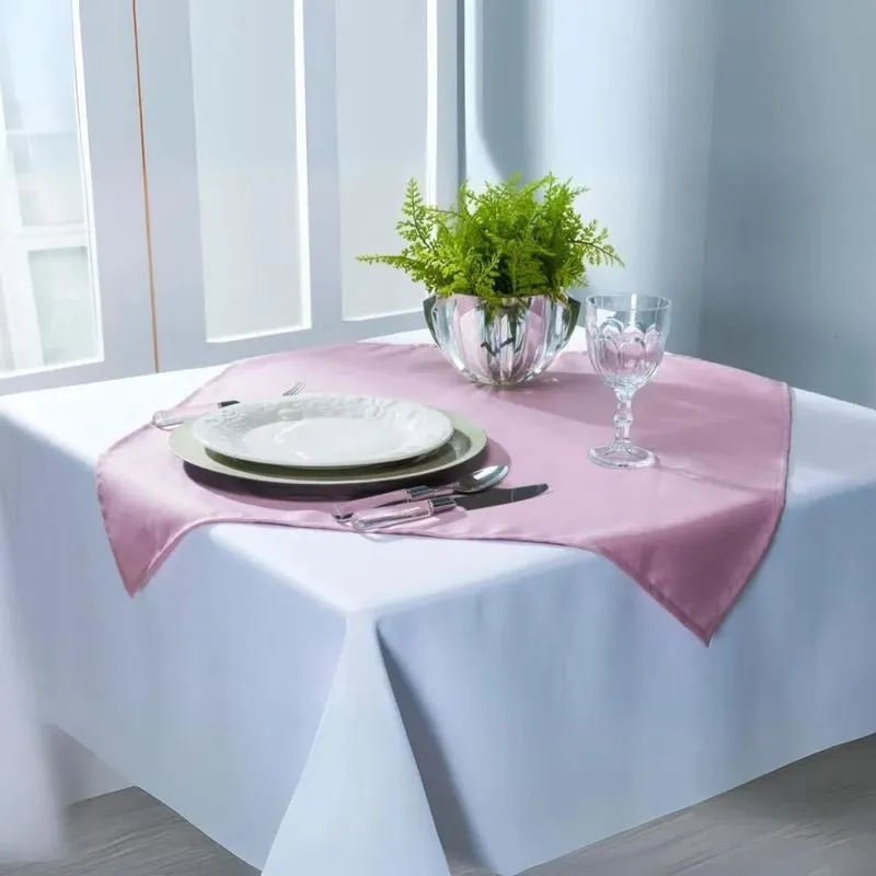 10 Toalha De Mesa Cobre Mancha 75cm X 75cm Ofer Rose