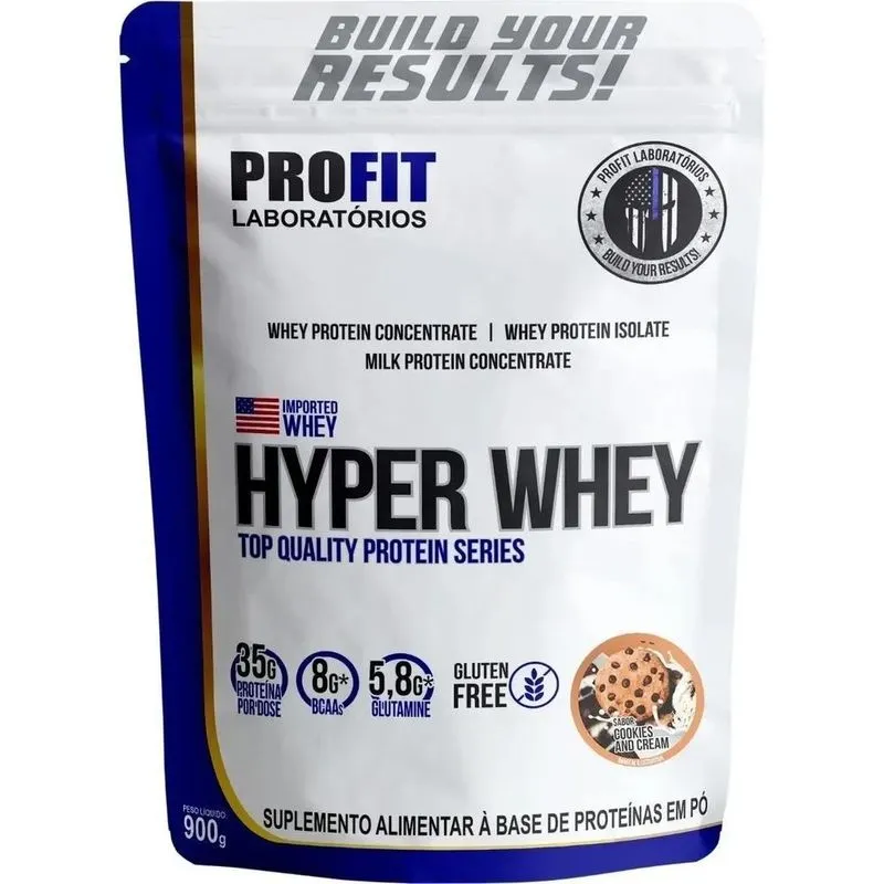 10x Hyper Whey - 900g Refil Cookies And Cream - Profit