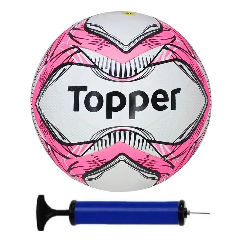 Bola Futebol Campo Topper + Bomba De Ar