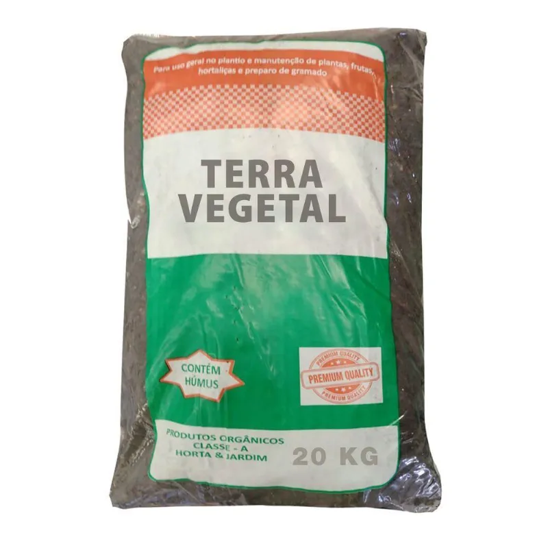 Terra Vegetal Fértil Com Humus 20kg Plantas Frutas Hortaliças