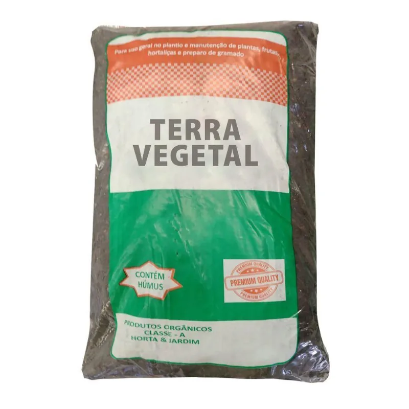 Terra Vegetal Fértil Com Humus 2kg Plantas Frutas Hortaliças