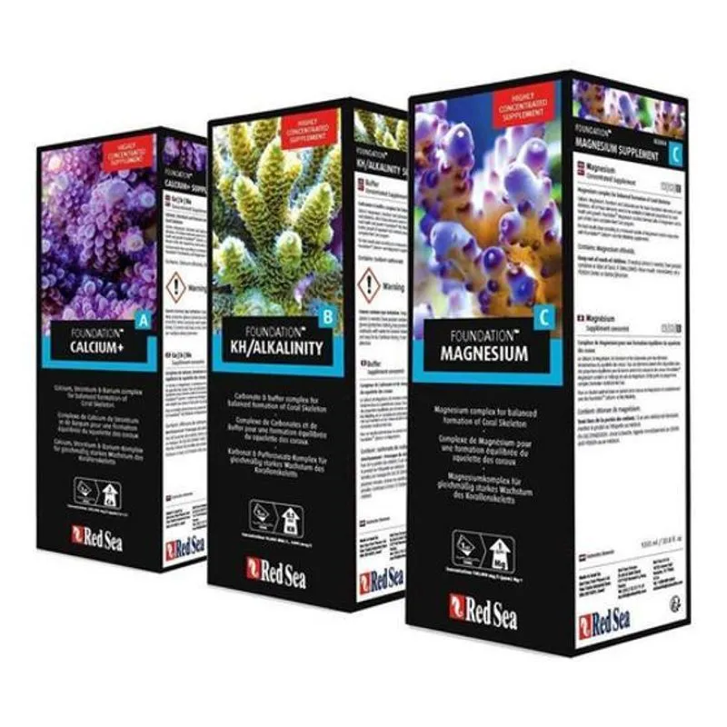 Kit Red Sea Reef Foundation Abc 3x500ml Suplemento