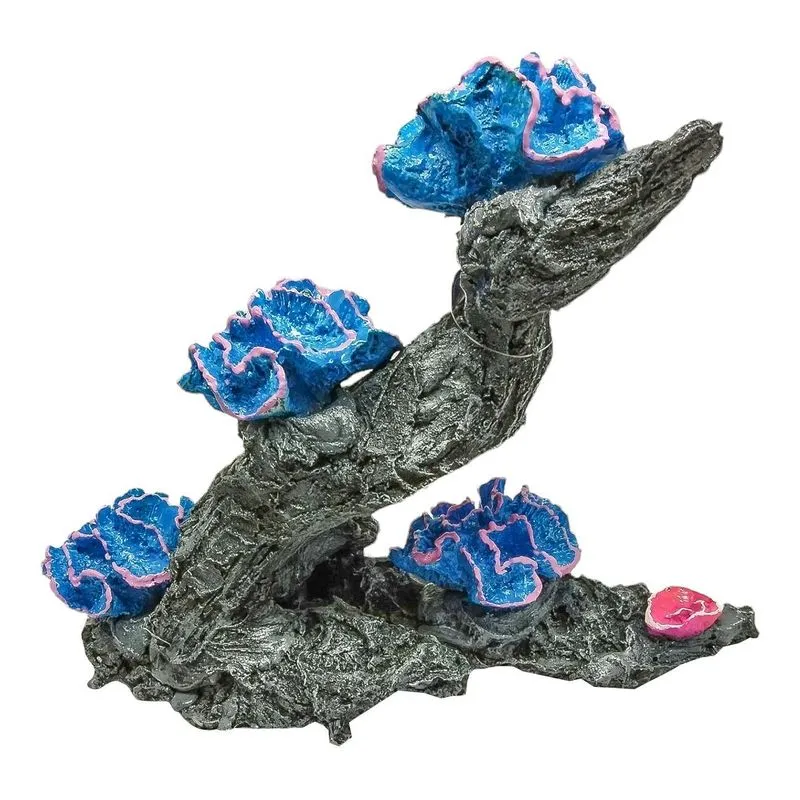 Coral De Resina Para Aquário - Pedra Azul 30x17x37cm