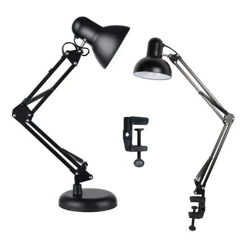 Luminária Abajur Mesa 62cm Articulada Escritório Lâmpada Pre