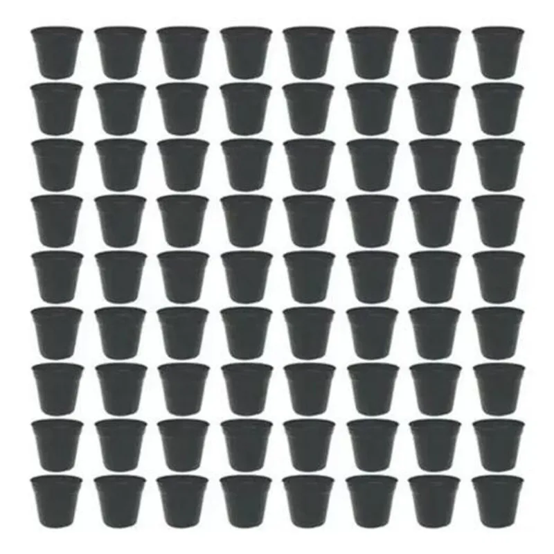 10x 120 Mini Vaso Pote 7 - 150ml Plástico N7 Preto Muda Ata