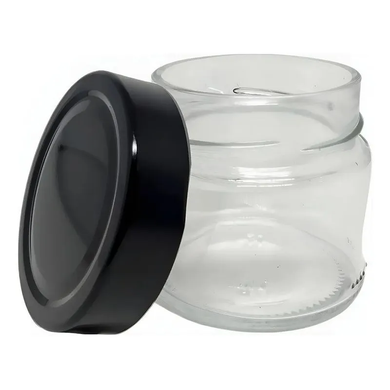 Pote De Vidro Para Vela Pianezza Tampa Metal 210ml C/24un