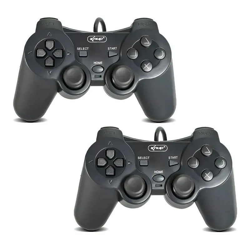 Kit2 Joystick Controle Ps2 De Video Dualshock Kp-gm014 Knup