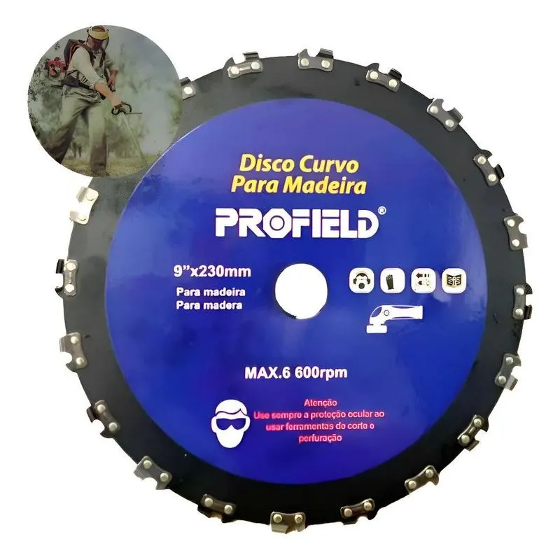Lâmina Disco Dente Corrente Roçadeira Motoserra Furo 25mm