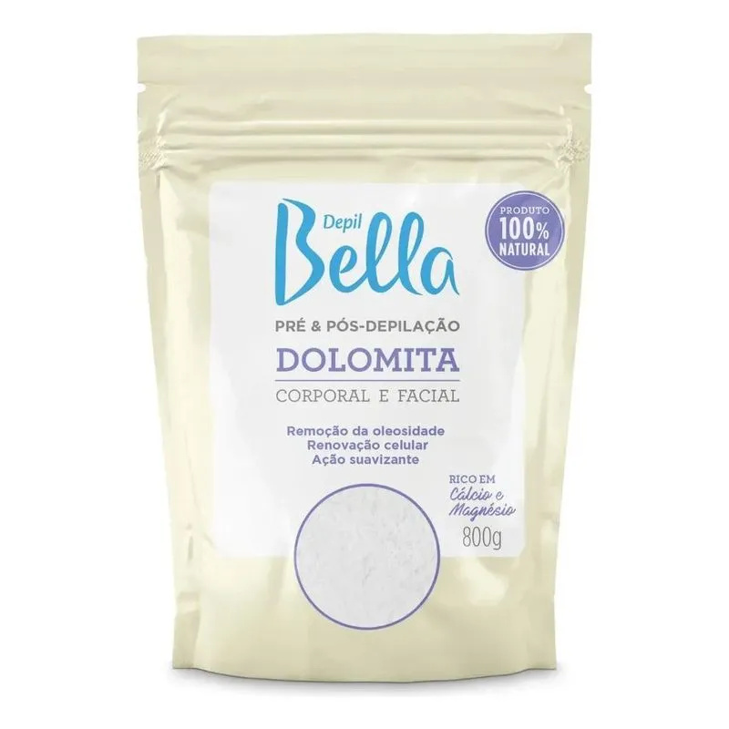 5x Dolomita Pré Pós Depilação Corporal Facial Depil Bella 80