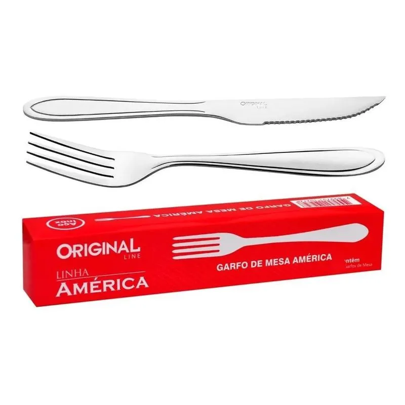 Jogo Garfo Faca Inox 48 Pçs Bar/Restaurante Buffet