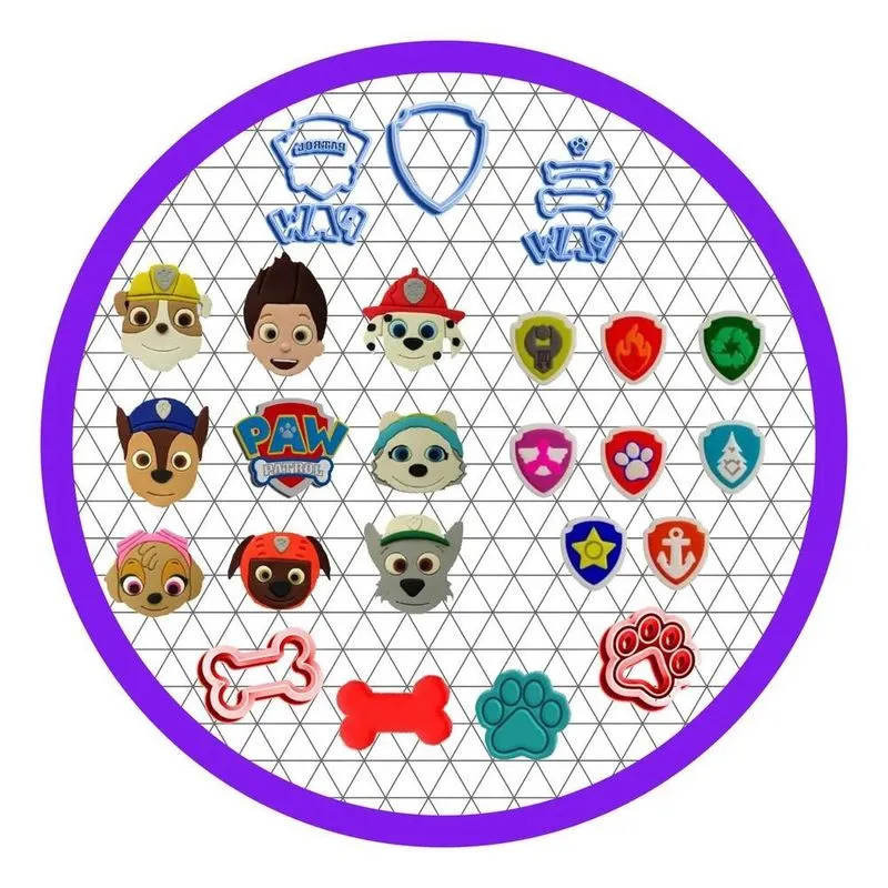 Mega Kit Ossinho + Cortadores Patrulha Canina + Escudos