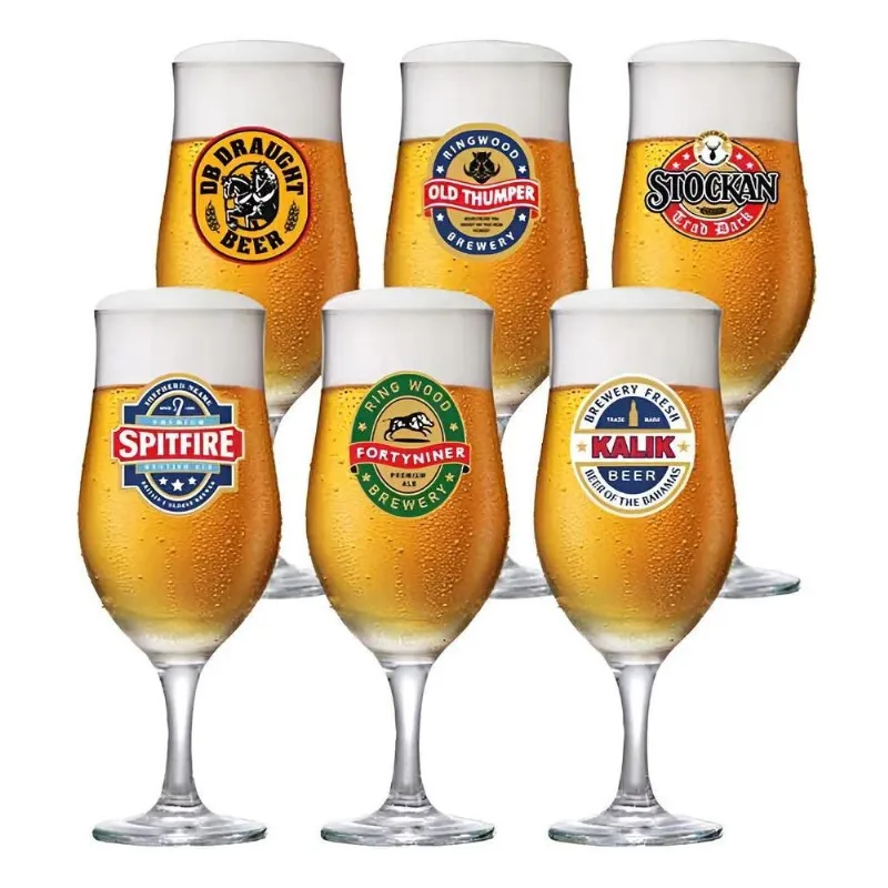 Jogo De Taças Para Cerveja Frases Rótulo Berlin 330ml 6 Pcs