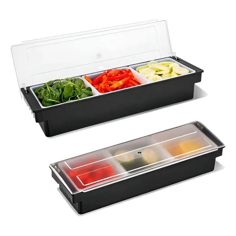 Porta Condimentos 3 Divisorias Organizador Barman-frutas Cor