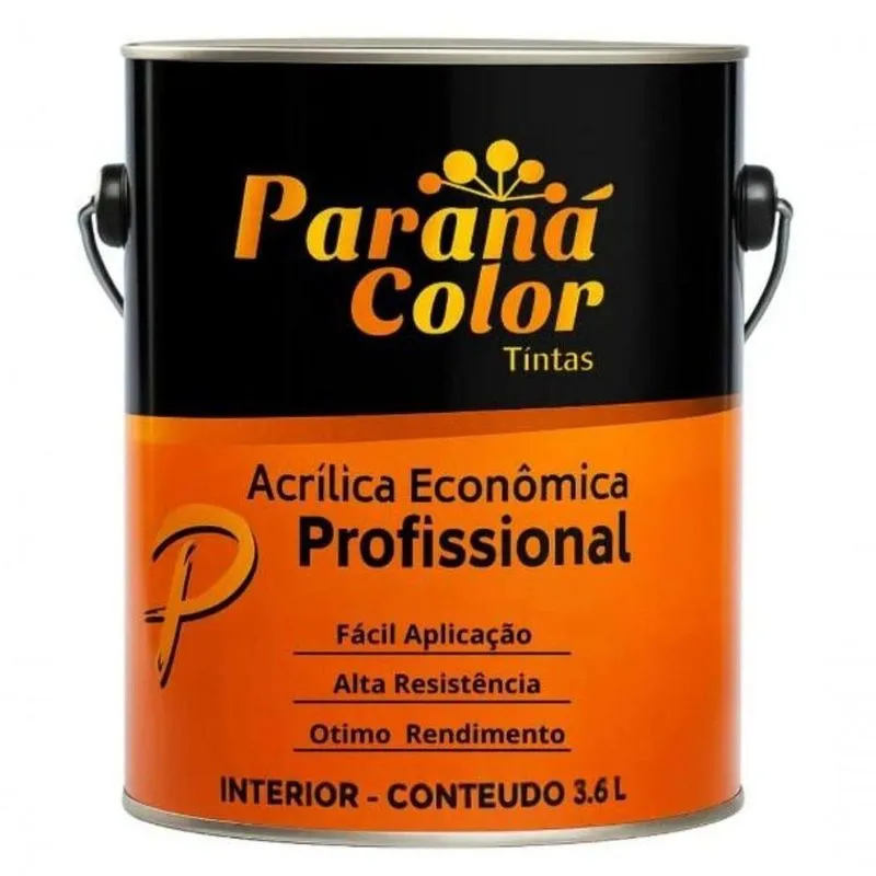 Tinta Acrílica Fosca Econômica 3,6L Para Parede Interna Baixo Odor Palha Paraná