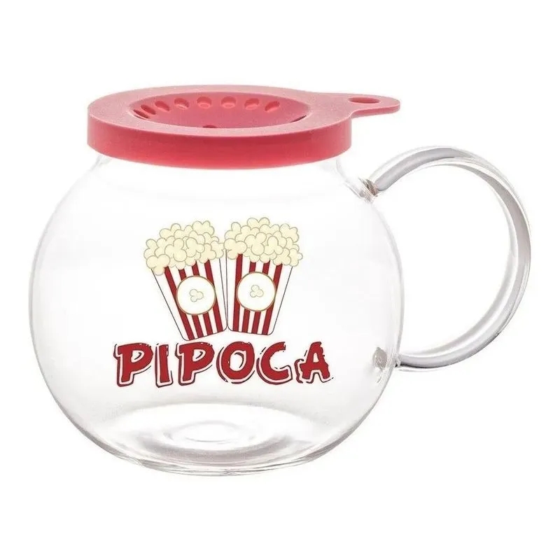 Pipoqueira Para Micro-ondas De Vidro Lyor Pipoca Fitness