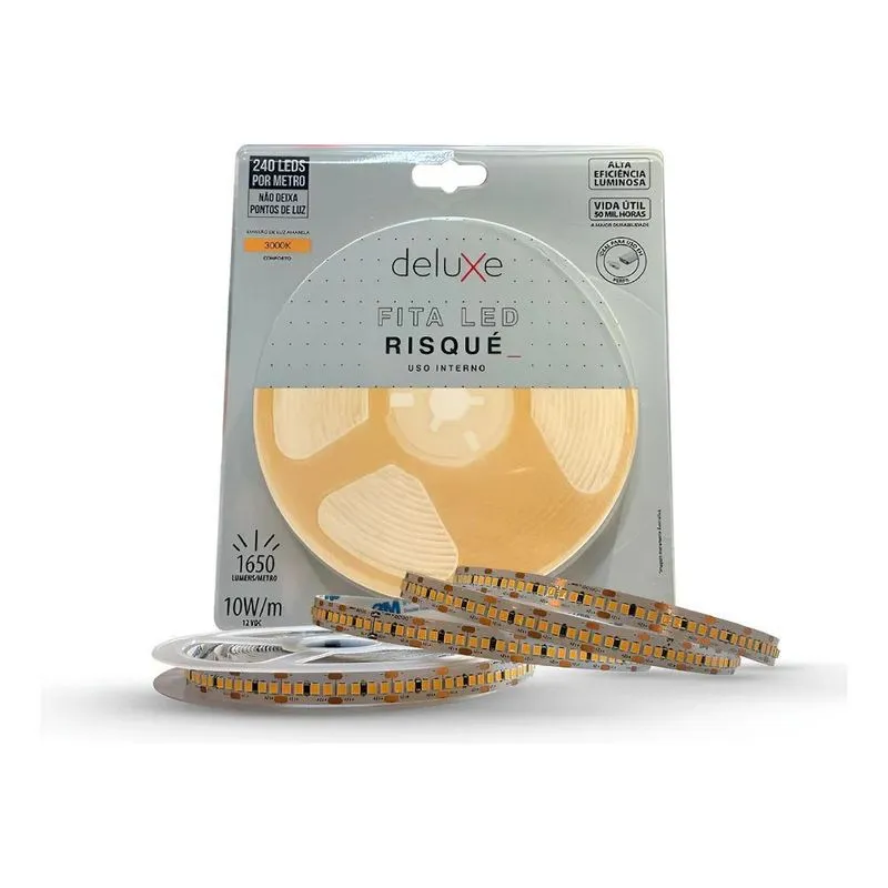 Fita Risqué Led 10wm Amarela 3000k 5 Metros Ip20 Avant Luz B