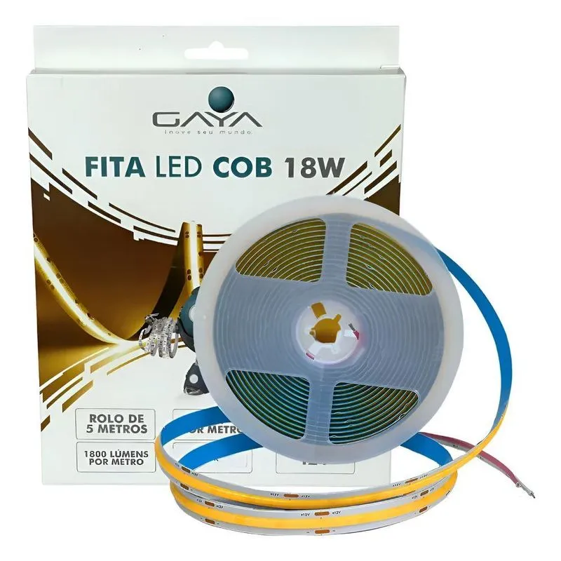 Fita Led Cob 18w Gaya Cor 2700k Branco Quente (amarelo) - Br