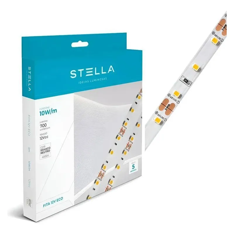 Fita Led Stella 10w/m Branco Neutro 4000k 12v Sth7814/40