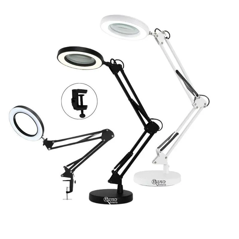 Luminária Lupa Estética Profissional Ring Light Mesa Bancada