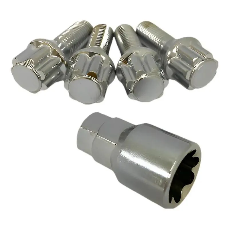 5x 4 Parafuso De Roda Anti Furto Vw Gm Saveiro Montana Celta