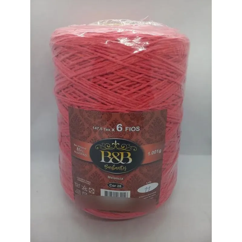 Barbante B&amp;b Fio 6 1kg, Diversas Melancia