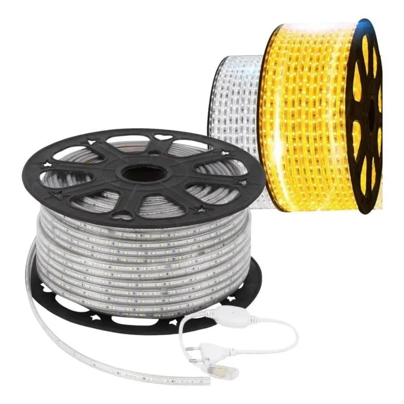 Mangueira De Led Chata 100m 3000k 60 Branco-quente 220v 220v