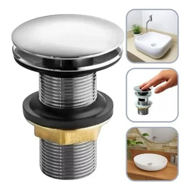 10x Válvula Click Dami Luxo Invisível Inteligente Inox Cuba