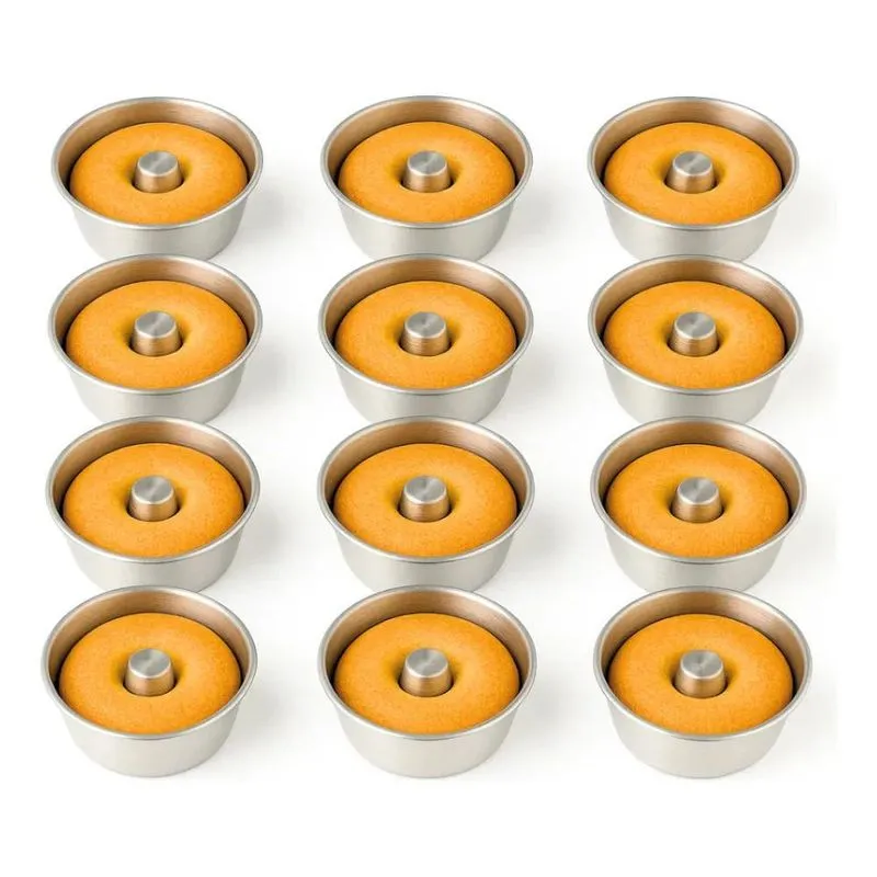 Kit 12 Mini Formas Para Pudim Bolo Vulcão N10 Alumínio Puro
