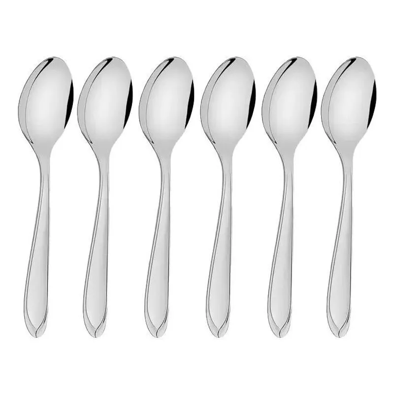 6 Colheres Colher De Mesa Tramontina Laguna 100% Aço Inox