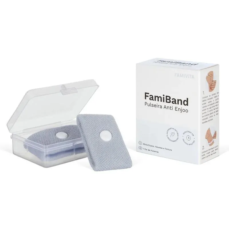 3x Famiband Famivita - Pulseira Anti-enjoo - Sea Band