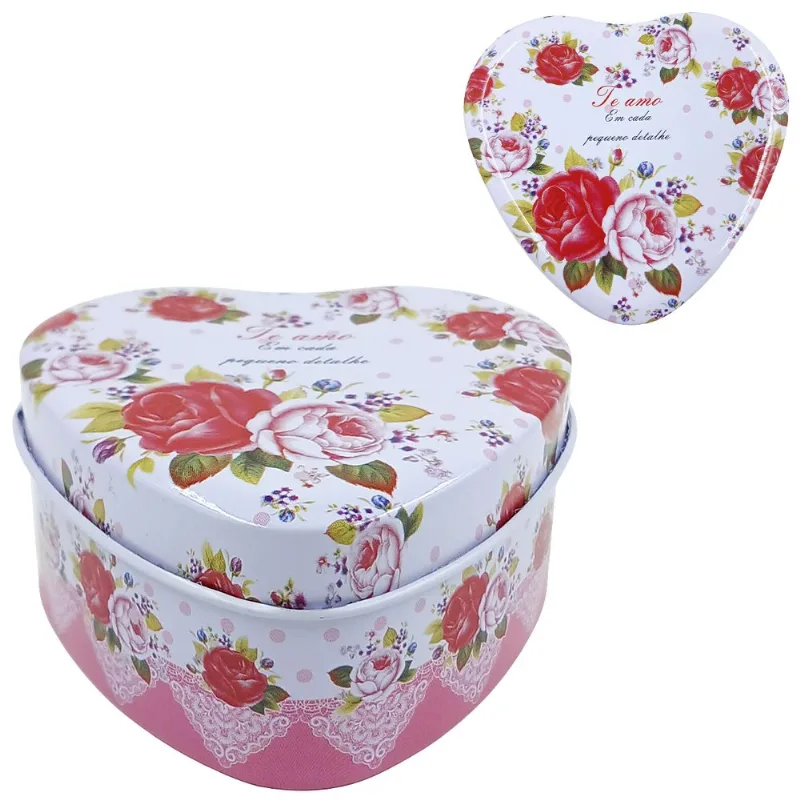 Vela Aromática Coração 7cm em Metal Amigold- Modelo 1