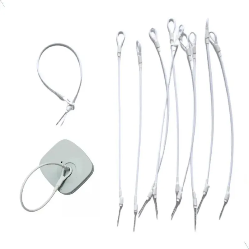 3x Cabo Laço De Aço 17 Cm Para Etiquetas Alarme Antifurto 10